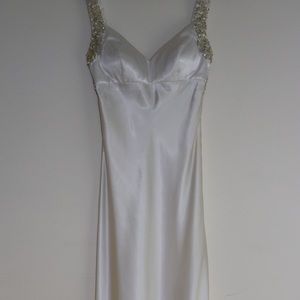 COPY - White satin prom dress